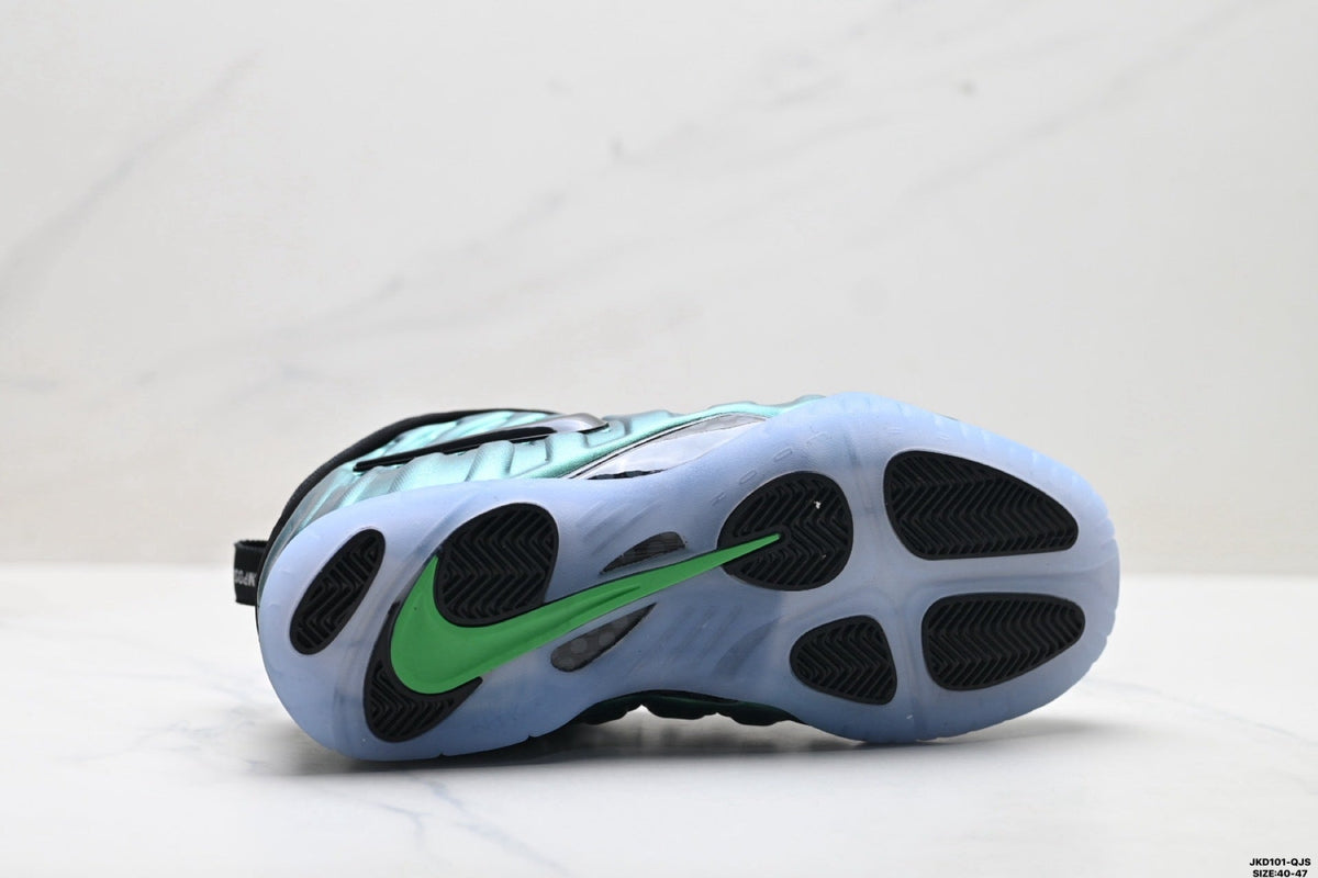 Nike Air Foamposite One Huarache Sneakers in Black Green - product image from the listing.