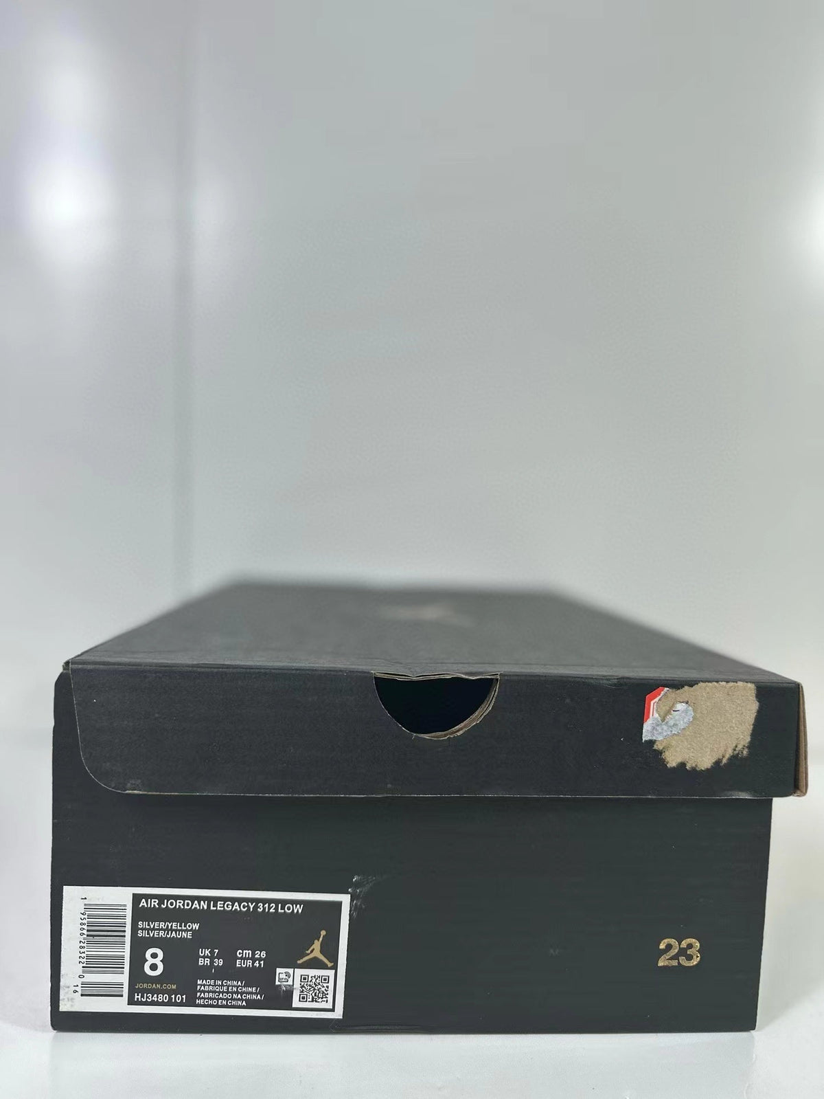Jordan Legacy 312 Low Sneakers in Silver Yellow HJ3480-101 - product image from the listing.