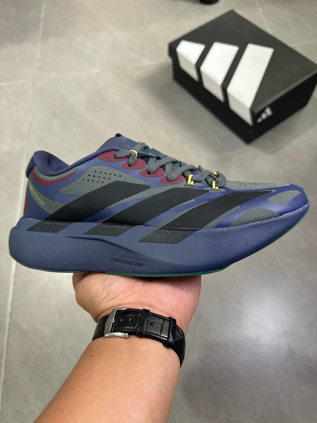 Adidas Lightstrike Pro Running Shoes, in Blue Green KI4765 - product image from the listing.