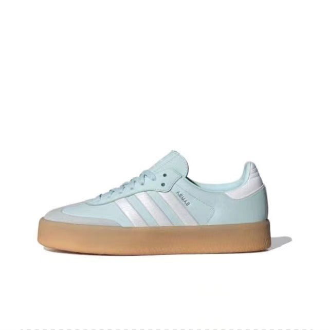 adidas Sambae Trainers in Mint Green with Gum Sole - product image from the listing.