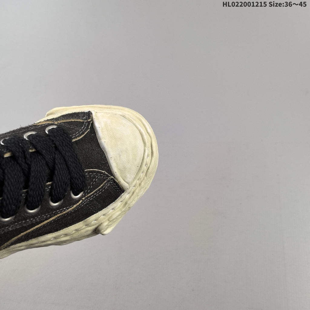 Maison Mihara Yasuhiro Original Sole Canvas Low Sneakers, in Black - product image from the listing.