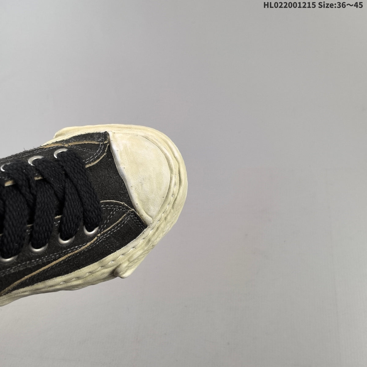 Maison Mihara Yasuhiro Original Sole Canvas Low Sneakers, in Black - product image from the listing.