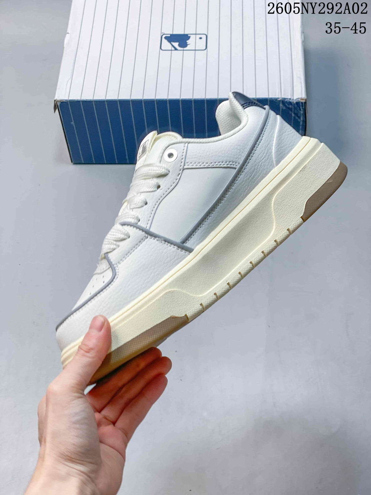 MLB Low-Top Sneakers in White and Cream 2605NY292A02 - product image from the listing.
