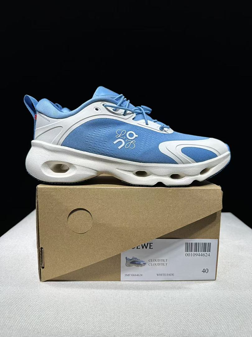 On x Loewe Cloudventure 3.0 Sneakers in White and Blue - product image from the listing.