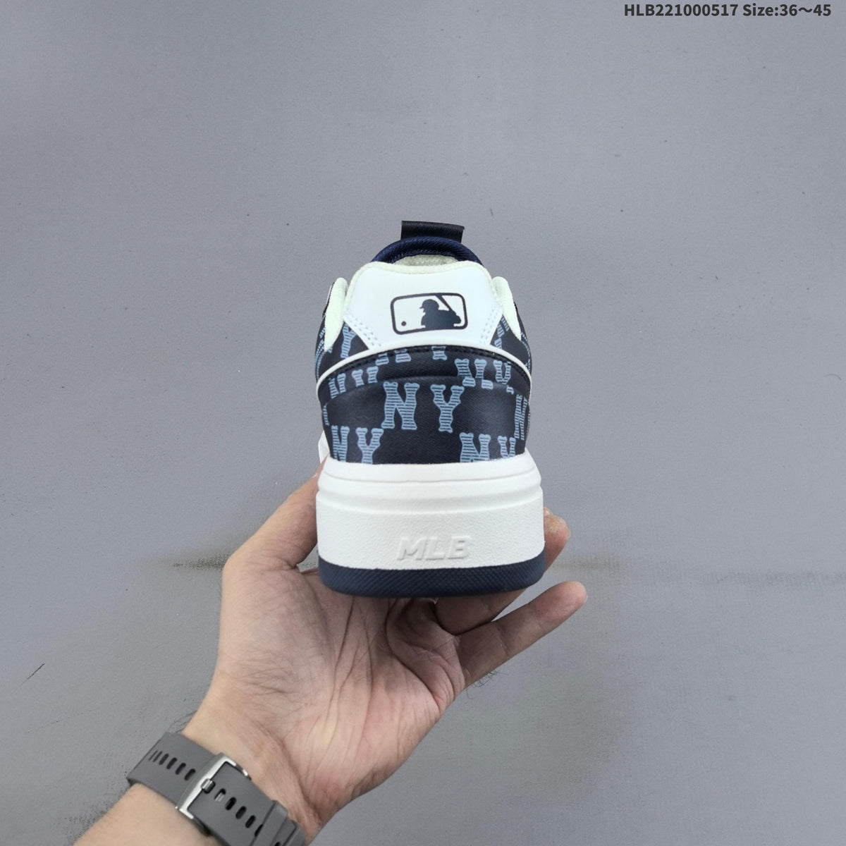 MLB New York Yankees Platform Sneakers, in Navy and White - product image from the listing.