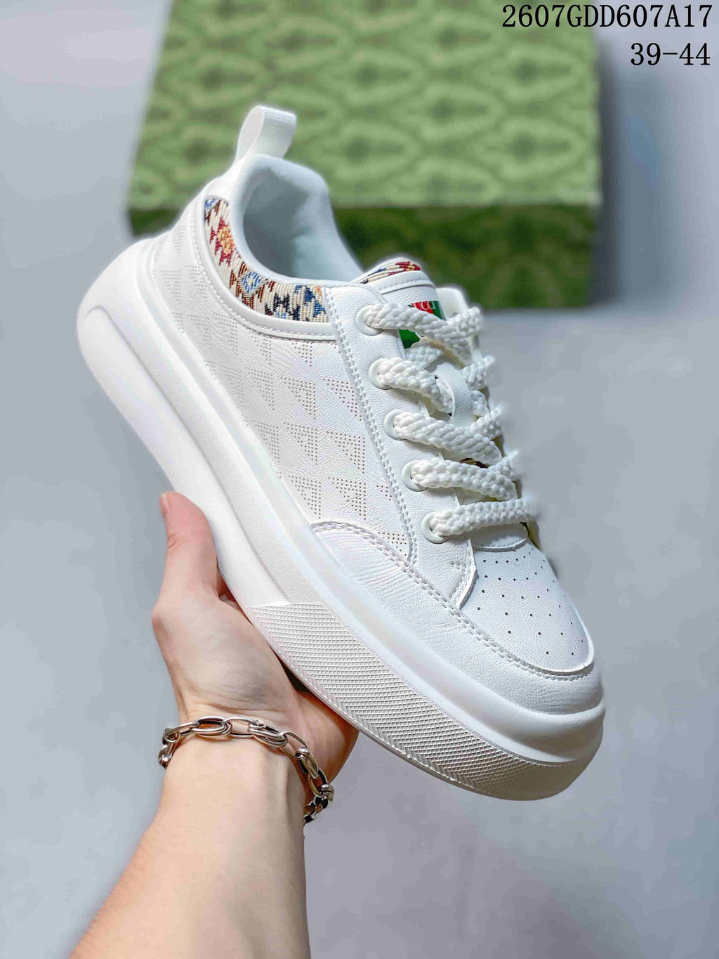 Gucci Screener GG High-Top Sneakers in White 2607GDD607A17 - product image from the listing.
