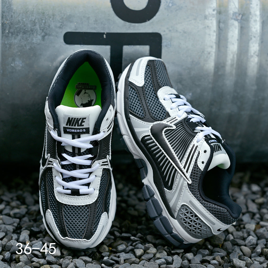 Nike Air Zoom Vomero 5 Sneakers, in Black and White - product image from the listing.