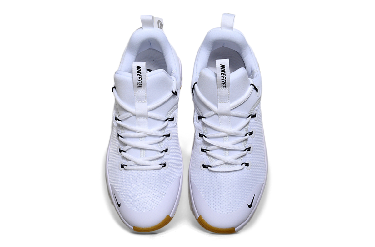 Nike Free White Trainers with Gum Outsole - product image from the listing.