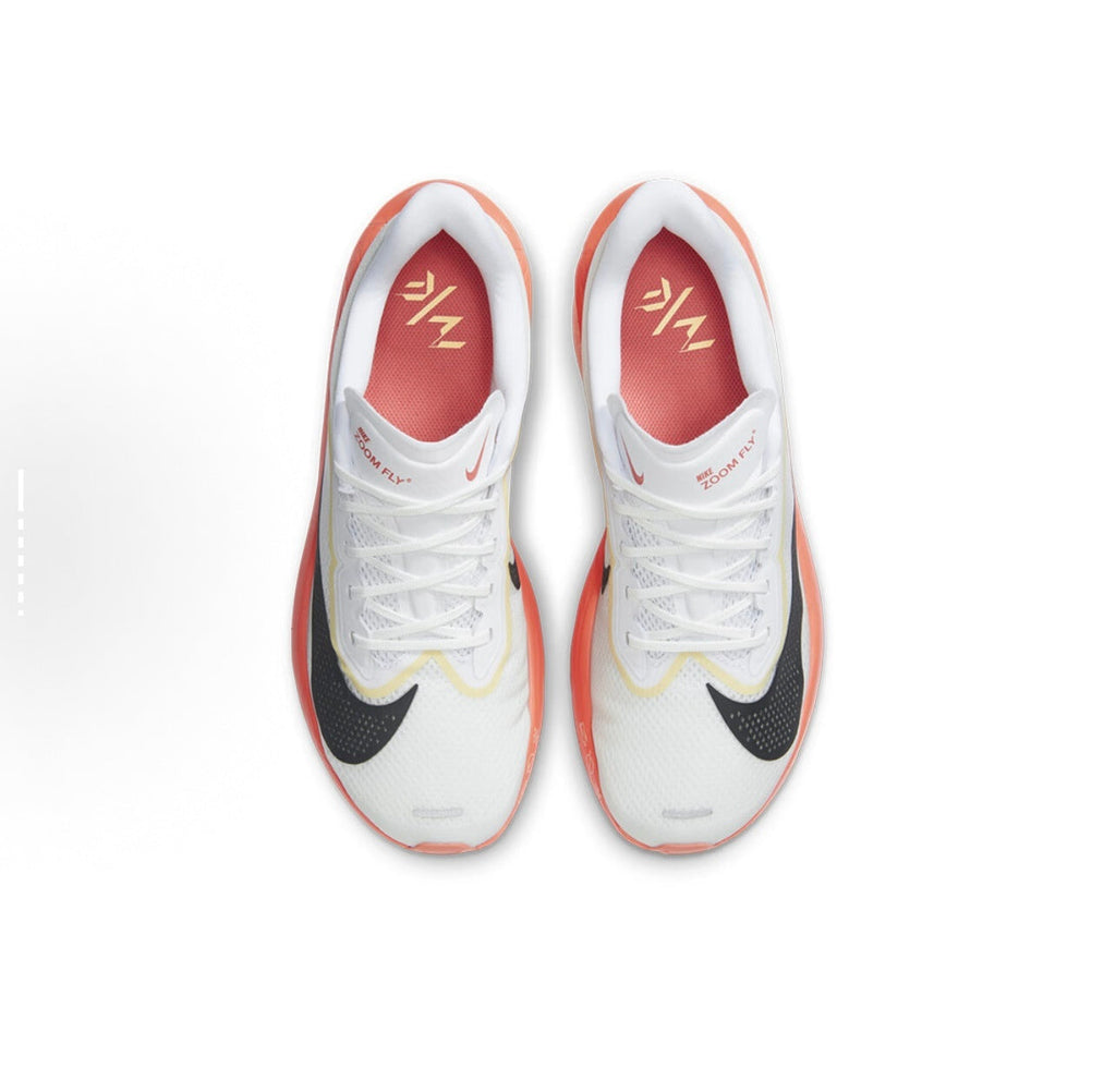 Nike Zoom Fly 6 Running Shoes in White Orange - product image from the listing.