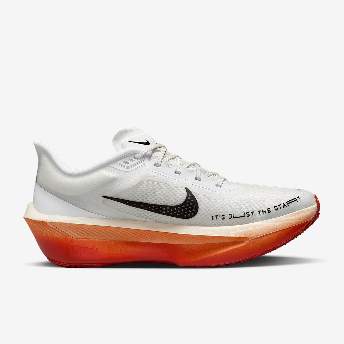 Nike ZoomX Running Shoes in White Black Orange - product image from the listing.