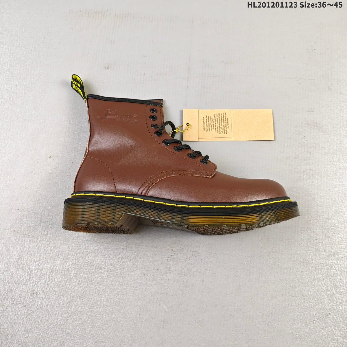 Brown Dr. Martens 1460 Bex 8-Eye Boots - product image from the listing.