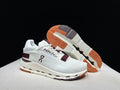 On Cloudnova 2 Sneakers, in White and Burgundy - product image from the listing.