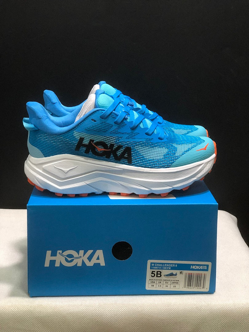 HOKA Challenger 8 Trail Running Shoes, in Blue - product image from the listing.