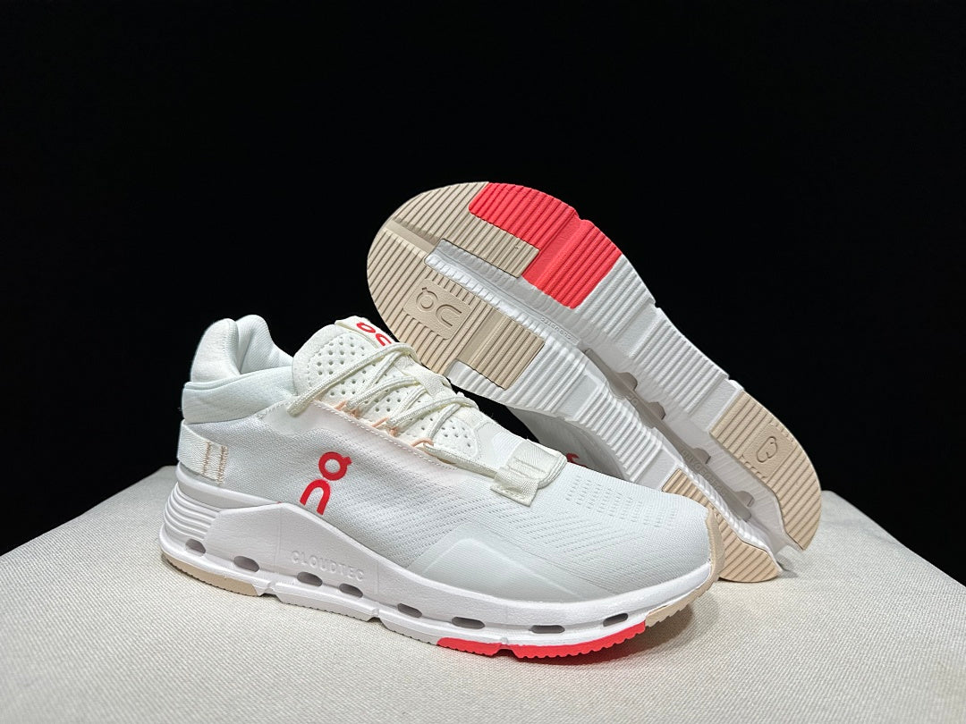 On Cloudnova 2 Trainers, White and Flame - product image from the listing.