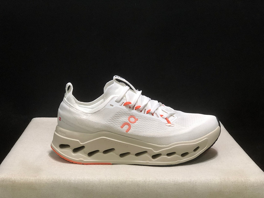 On Cloudsurfer Max Shoes for Running Ivory Salmon - product image from the listing.