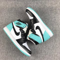 Air Jordan 1 High Mint Green Black White Sneakers - product image from the listing.