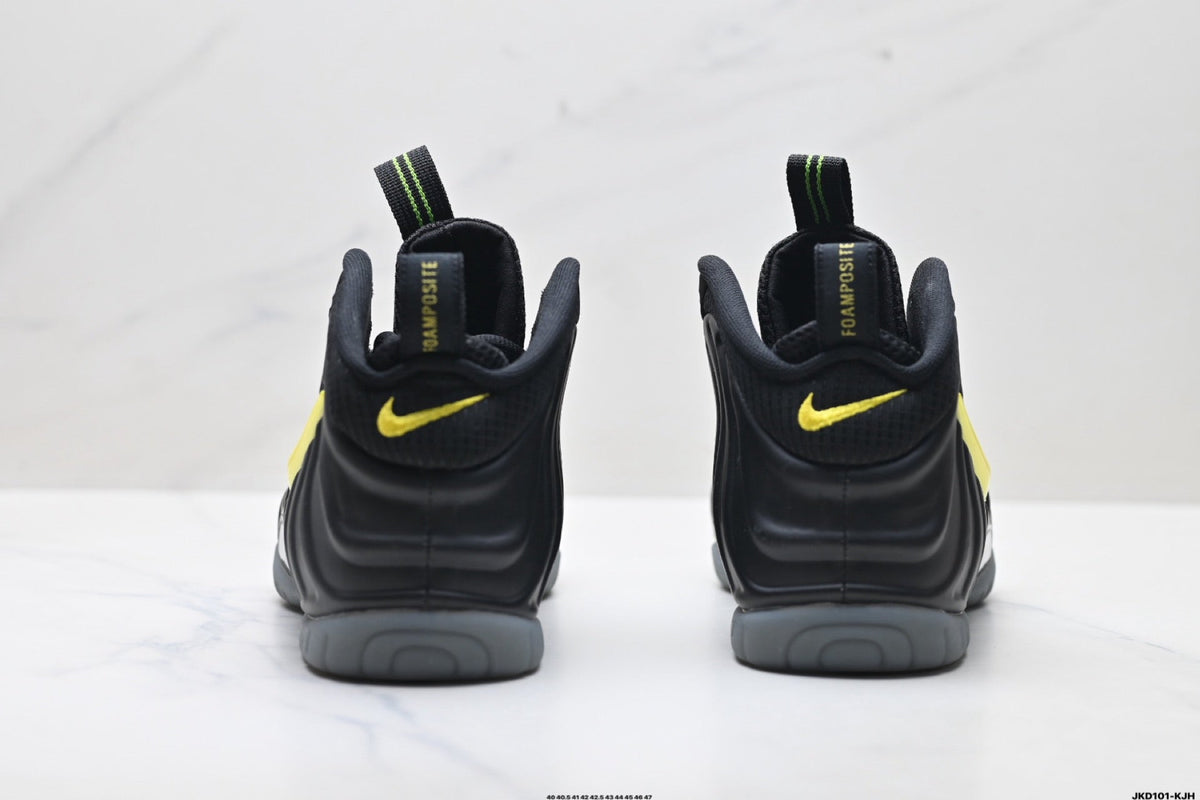 Nike Air Foamposite One Black Neon Sneakers in Yellow - product image from the listing.