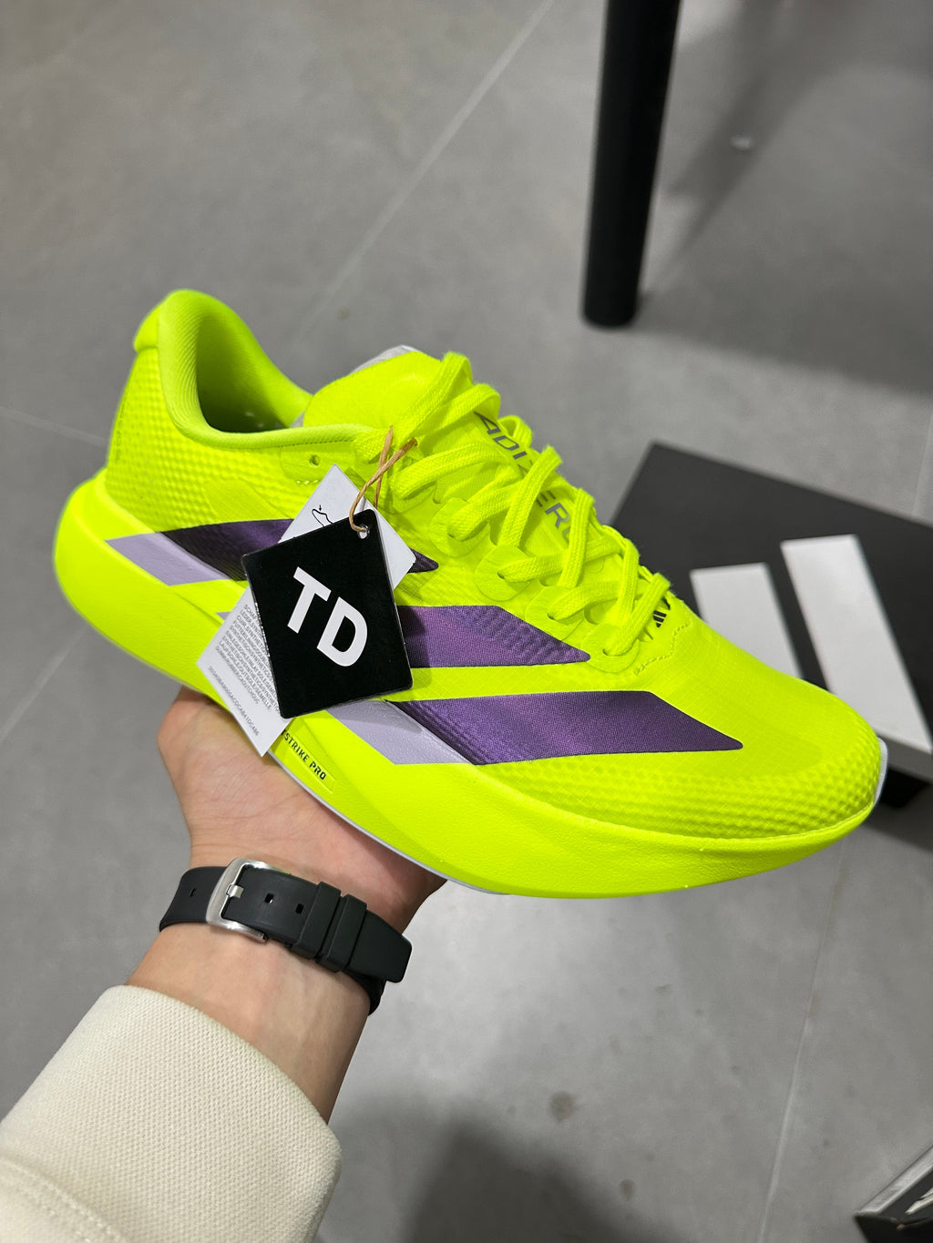 Adidas Lightstrike Pro Running Shoes Neon in Green - product image from the listing.