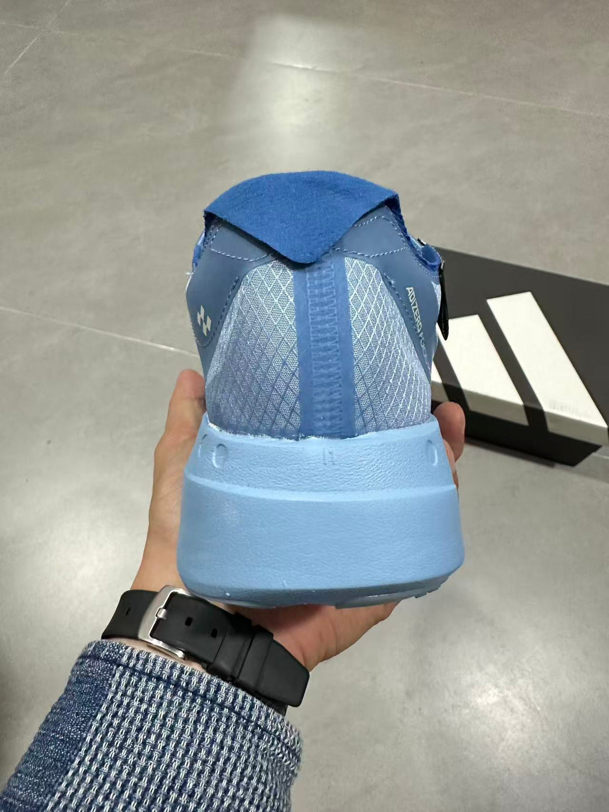 Blue Adidas Lightstrike Pro Running Shoes - product image from the listing.