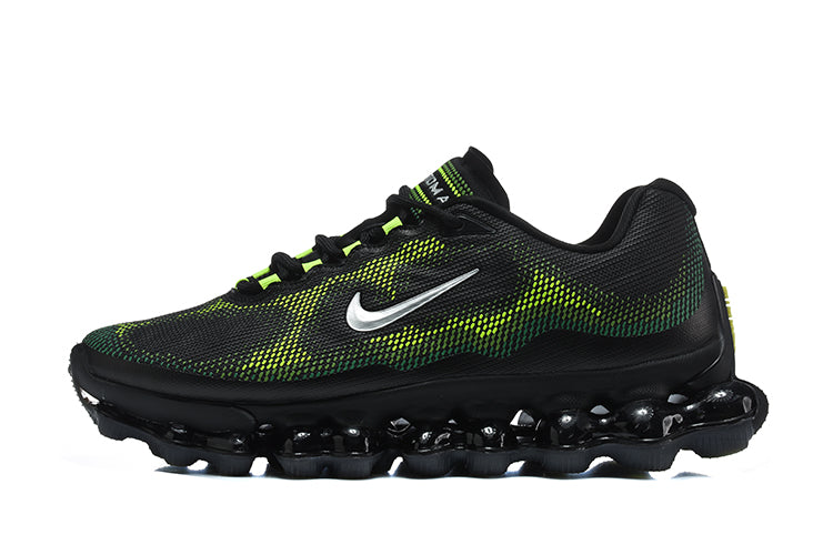Nike Air Max Sneakers in Black and Volt Green - product image from the listing.