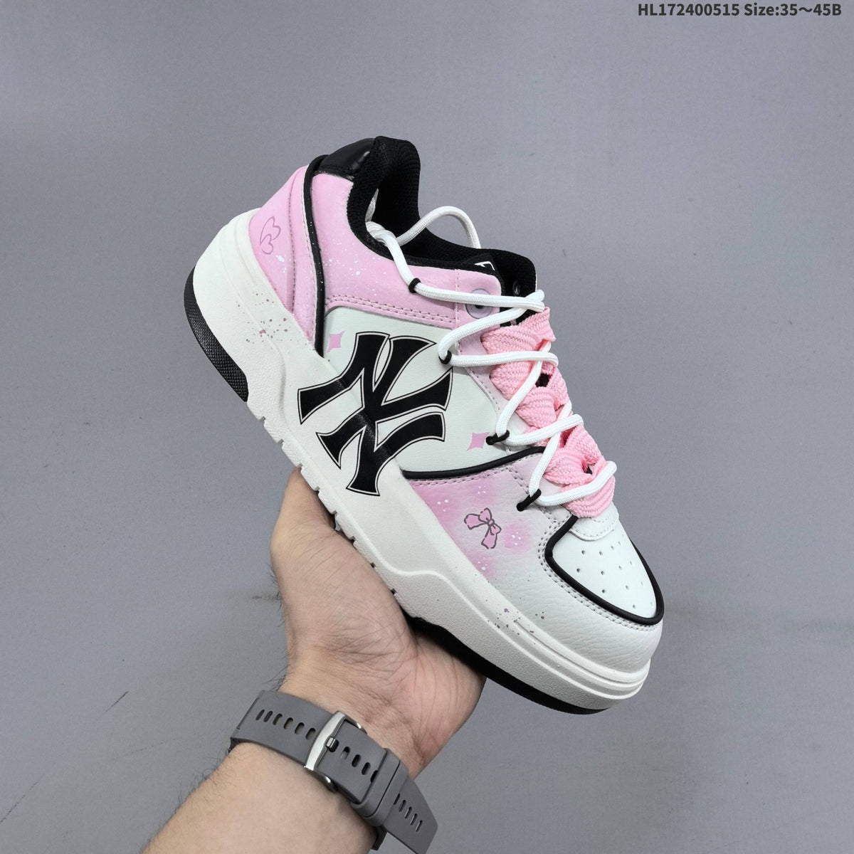 Pink and White MLB Chunky Graffiti Sneakers - product image from the listing.