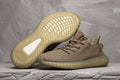Yeezy 350 V2 Knit Trainers in Taupe with Gum Sole - product image from the listing.