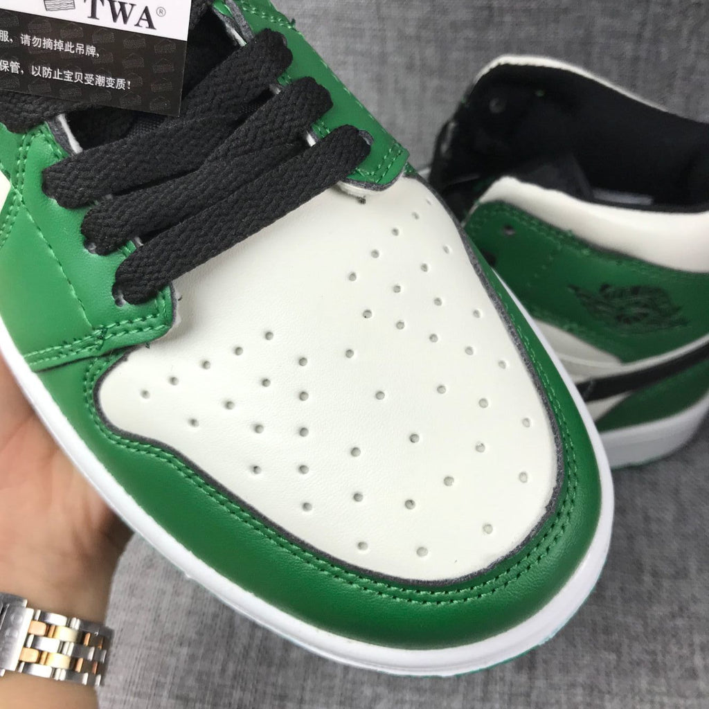 Air Jordan 1 Mid Celtics White Green Black Sneaker 852542-301 - product image from the listing.