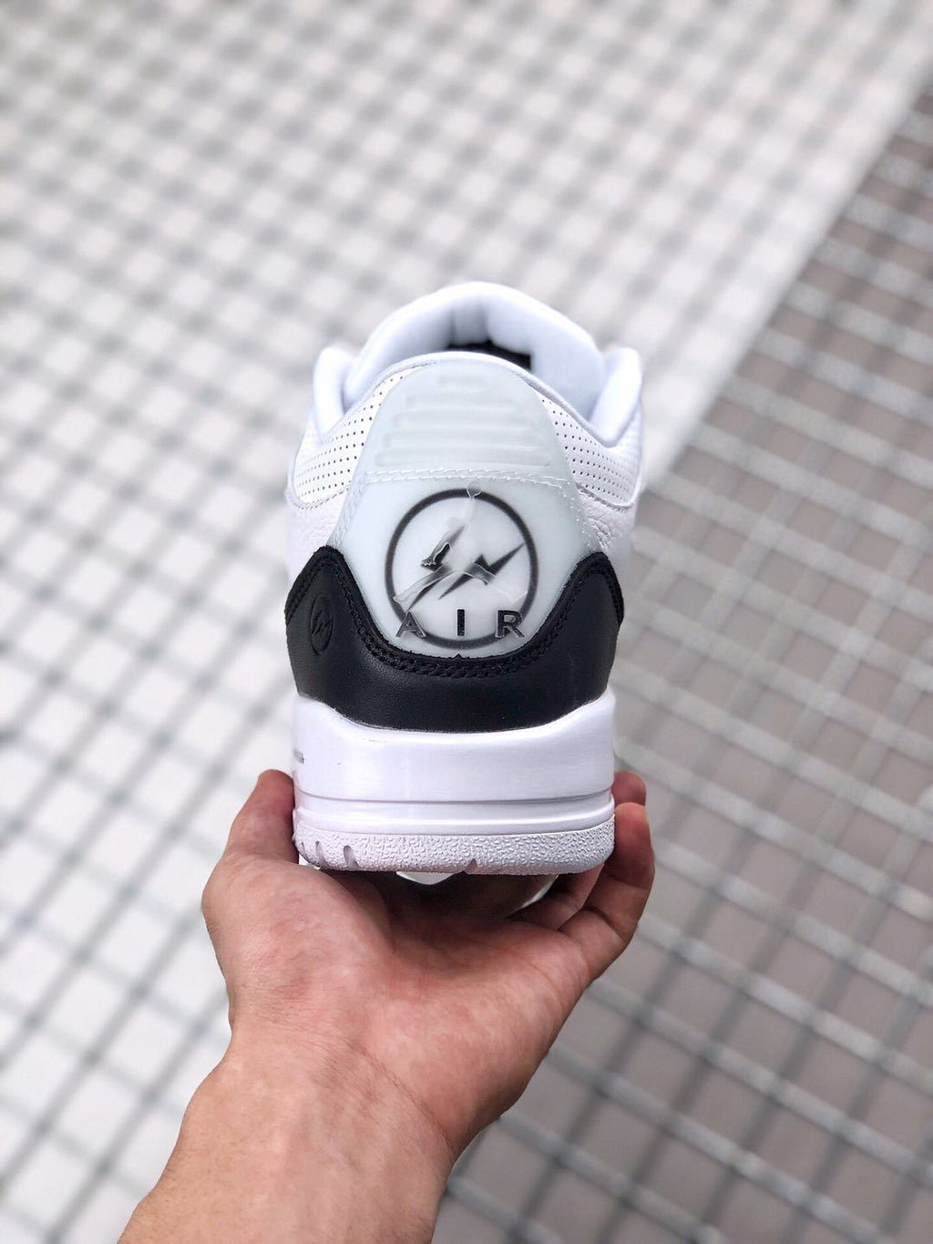 Fragment x Air Jordan 3 Sneakers in White Black - product image from the listing.