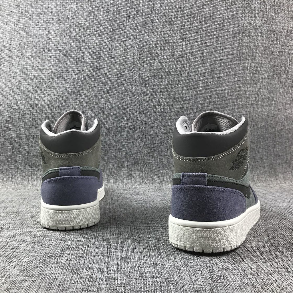 Jordan 1 Mid SE Sneakers in Grey Purple 852842-203 - product image from the listing.