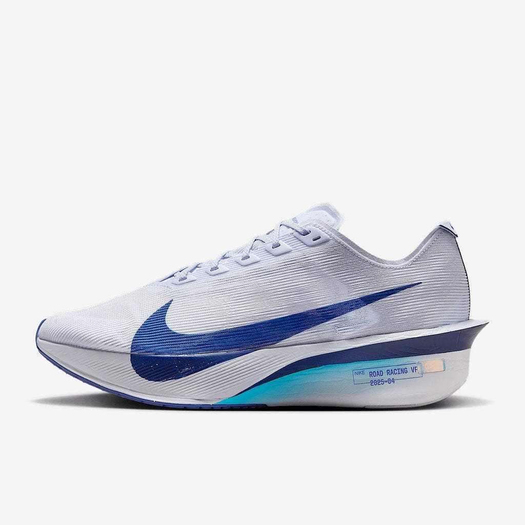 Nike Vaporfly Next% 4 Road Racing Shoes, in White and Blue HF6414-001 - product image from the listing.