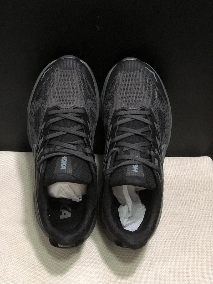 Black HOKA Challenger 8 Trail Running Shoes - product image from the listing.