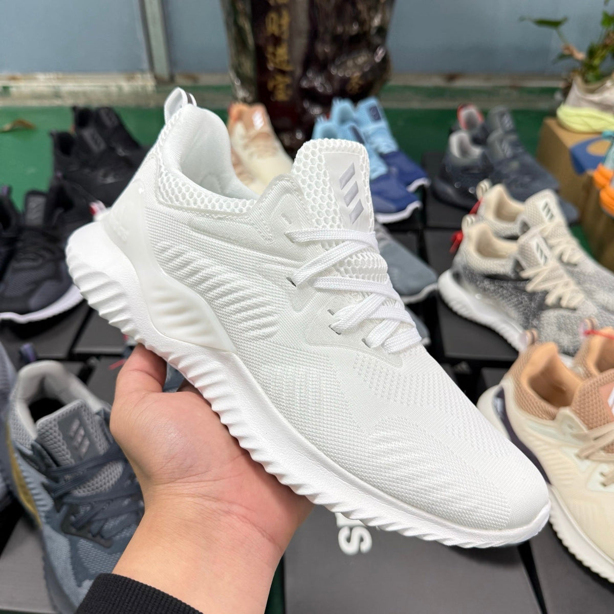 adidas Alphabounce HPC AMS M Sneakers in White DB1125 - product image from the listing.