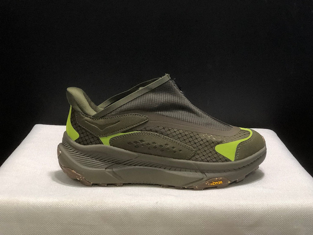 Olive Green HOKA Project Transport Zip Sneakers - product image from the listing.