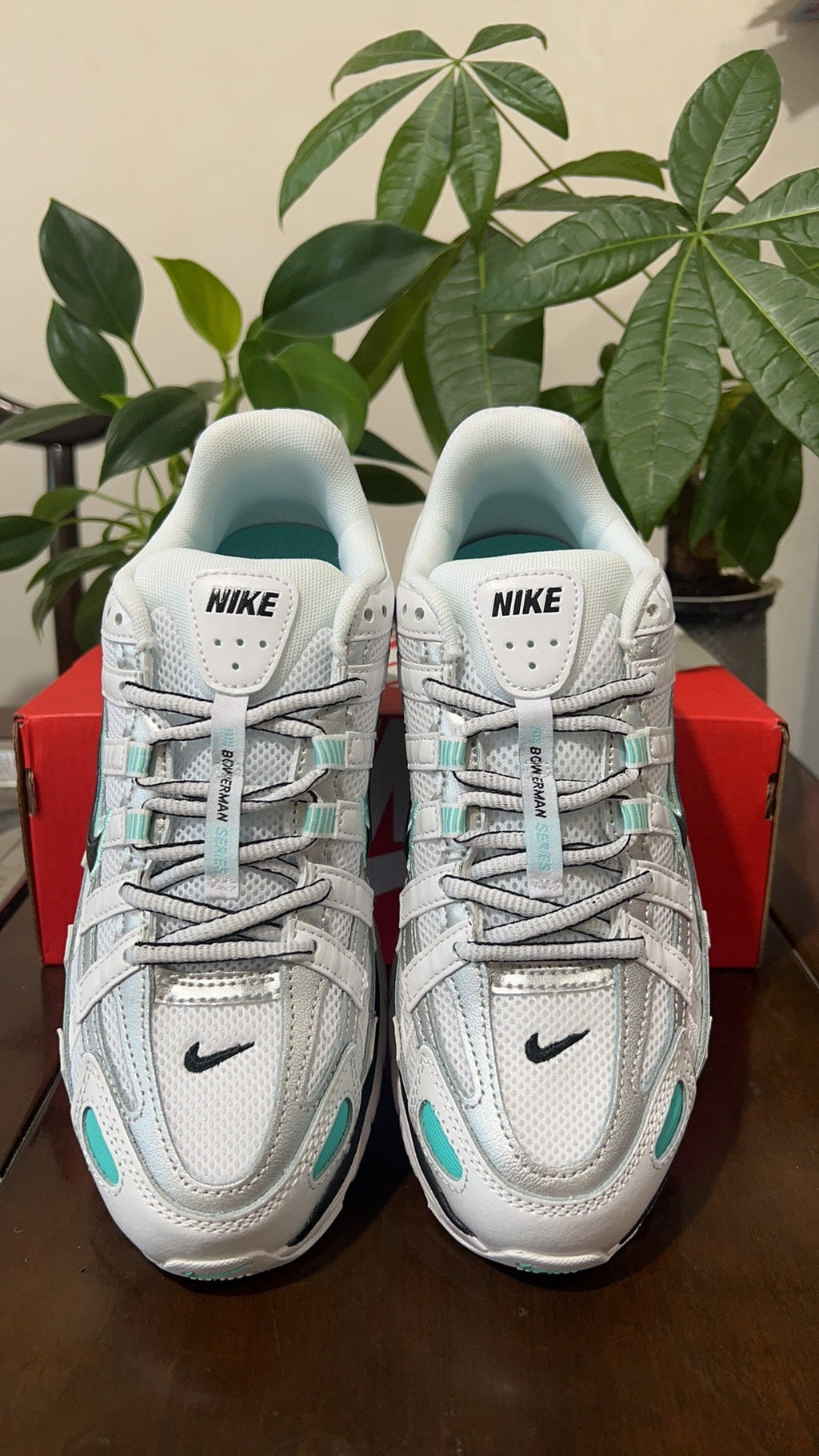 Nike P-6000 Sneakers in White Turquoise BV1021-104 - product image from the listing.