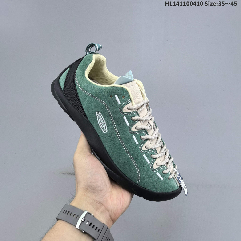 KEEN Jasper Low-Cut Outdoor Sneakers, Green, 1022266 - product image from the listing.