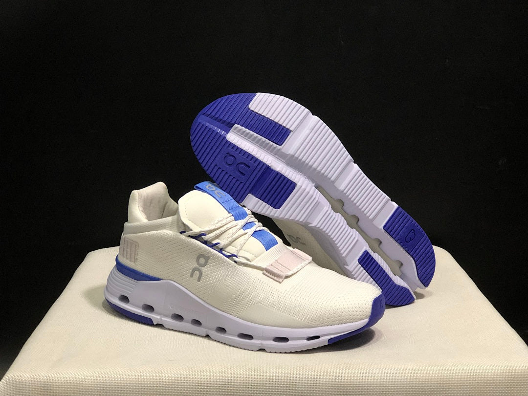 On Cloudnova 1 Sneakers, in White and Blue - product image from the listing.
