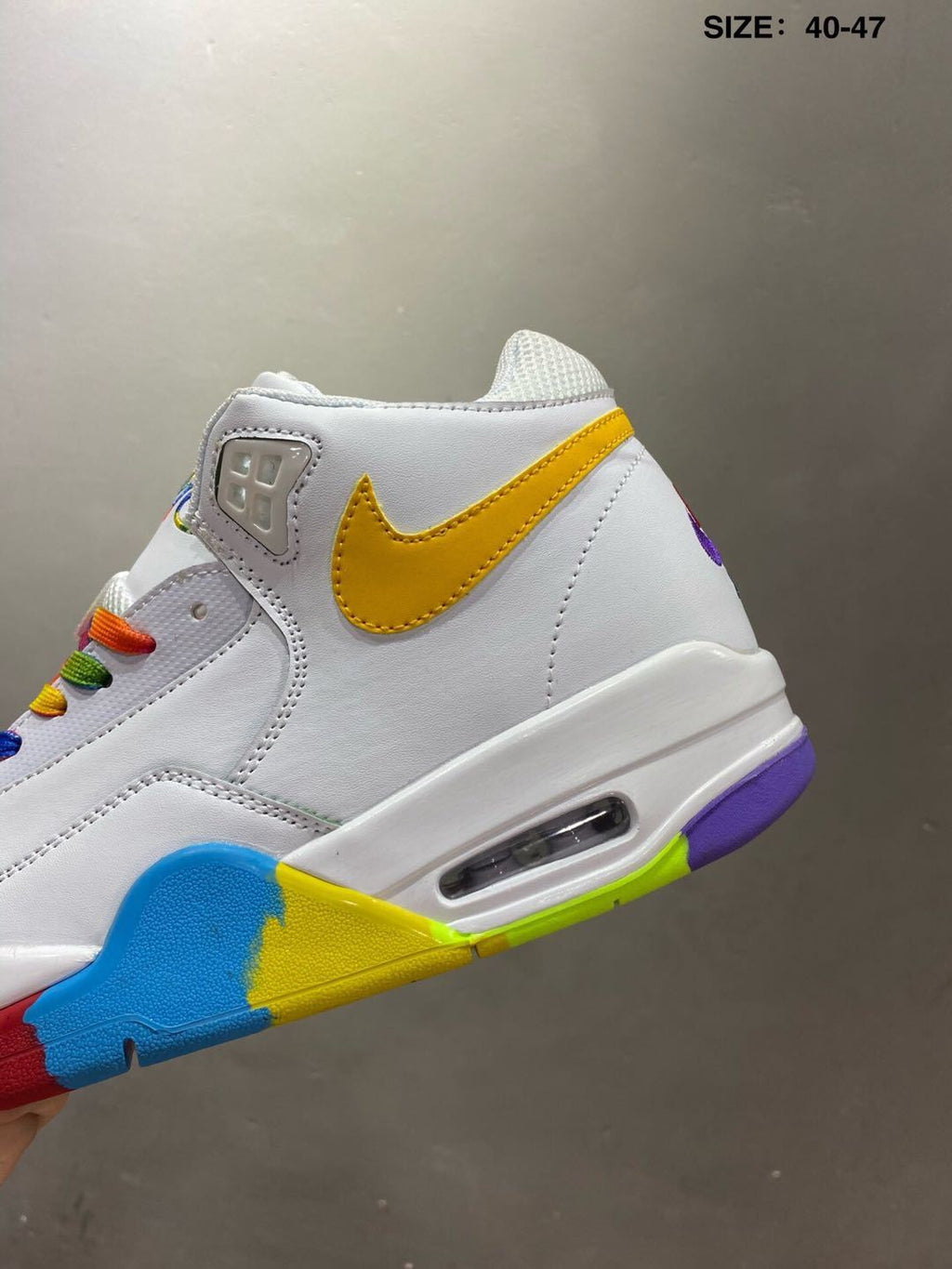 Nike Air Jordan 4 Sneakers in White Multicolor - product image from the listing.