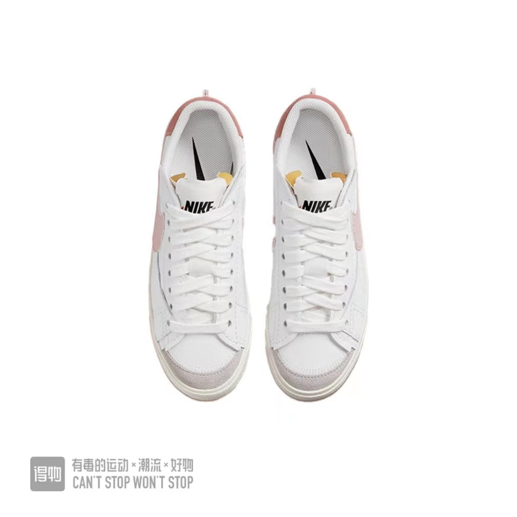 Nike Blazer Low 07 Sneakers in White Pink - product image from the listing.