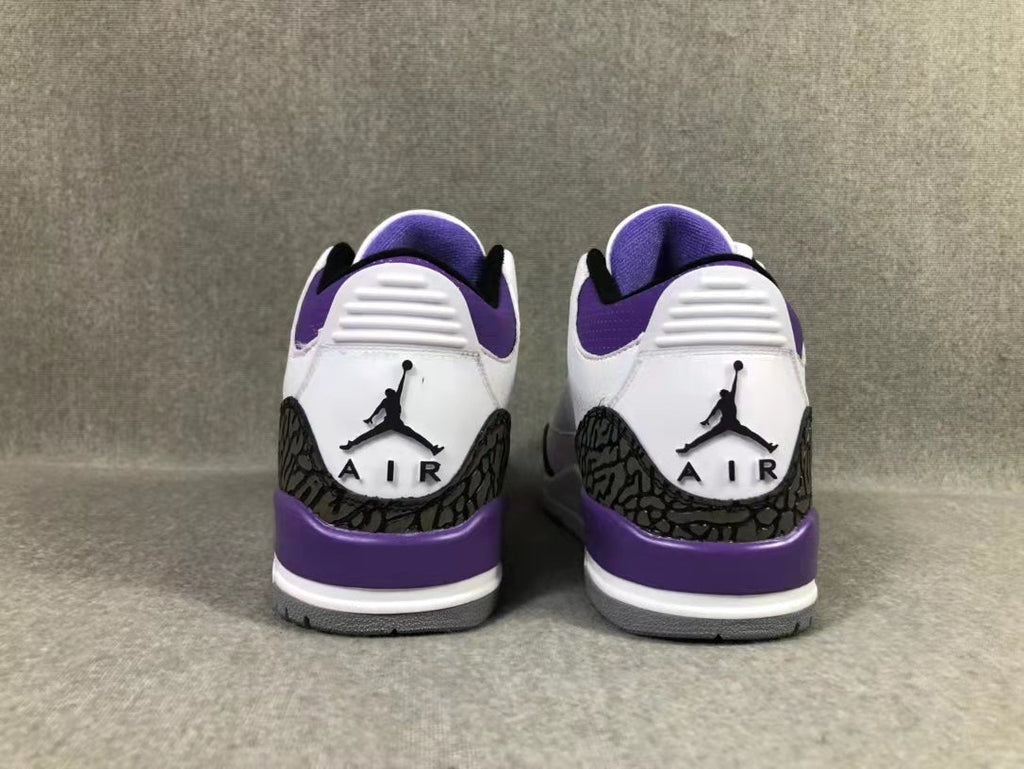 Air Jordan 3 SE Denim White Purple Sneakers - product image from the listing.