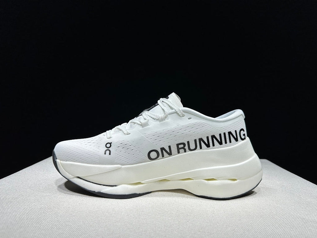 On Cloudboom Max Running Shoes in White - product image from the listing.