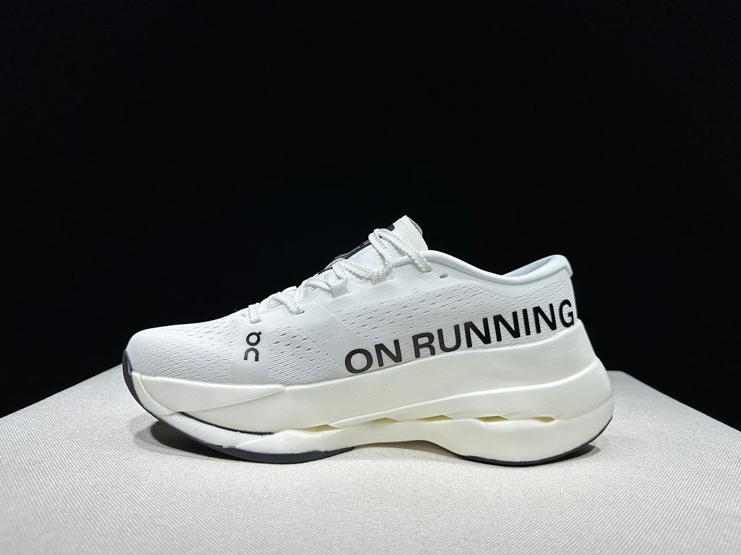On Cloudboom Max Running Shoes in White - product image from the listing.