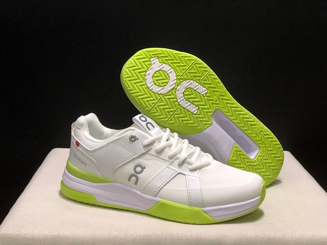 On The Roger Clubhouse Pro Sneakers White Neon in Yellow - product image from the listing.