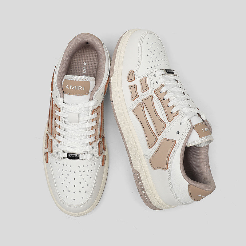 White and Beige AMIRI Low-Top Sneakers - product image from the listing.