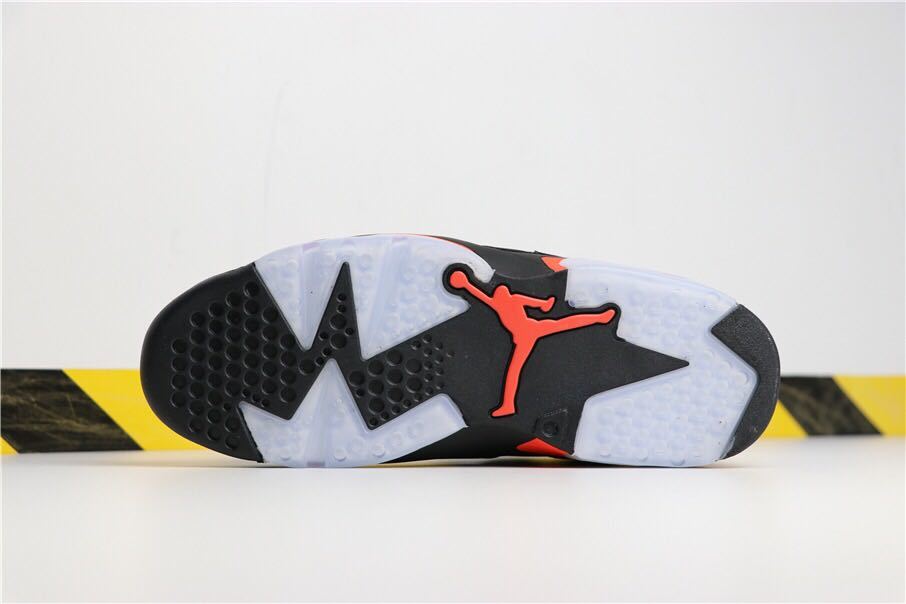 Air Jordan 6 Infrared Black Red High-Top Sneakers - product image from the listing.