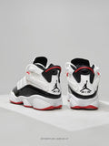 Air Jordan 6 White Black Red Sneakers - product image from the listing.