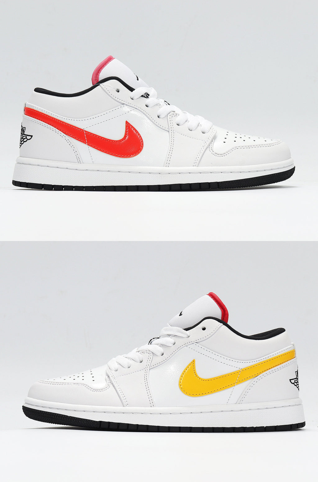 White Multicolor Swoosh - Nike Air Jordan 1 Low CW7009-100 - product image from the listing.