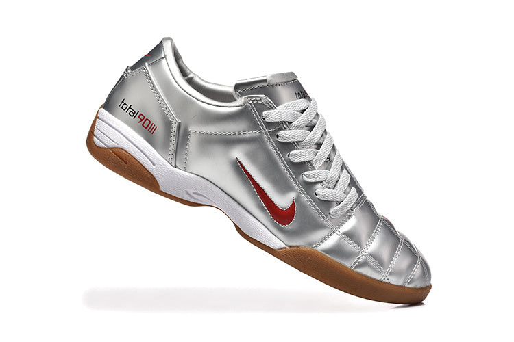 Nike Total 90 Silver Red Indoor Soccer Footwear - product image from the listing.