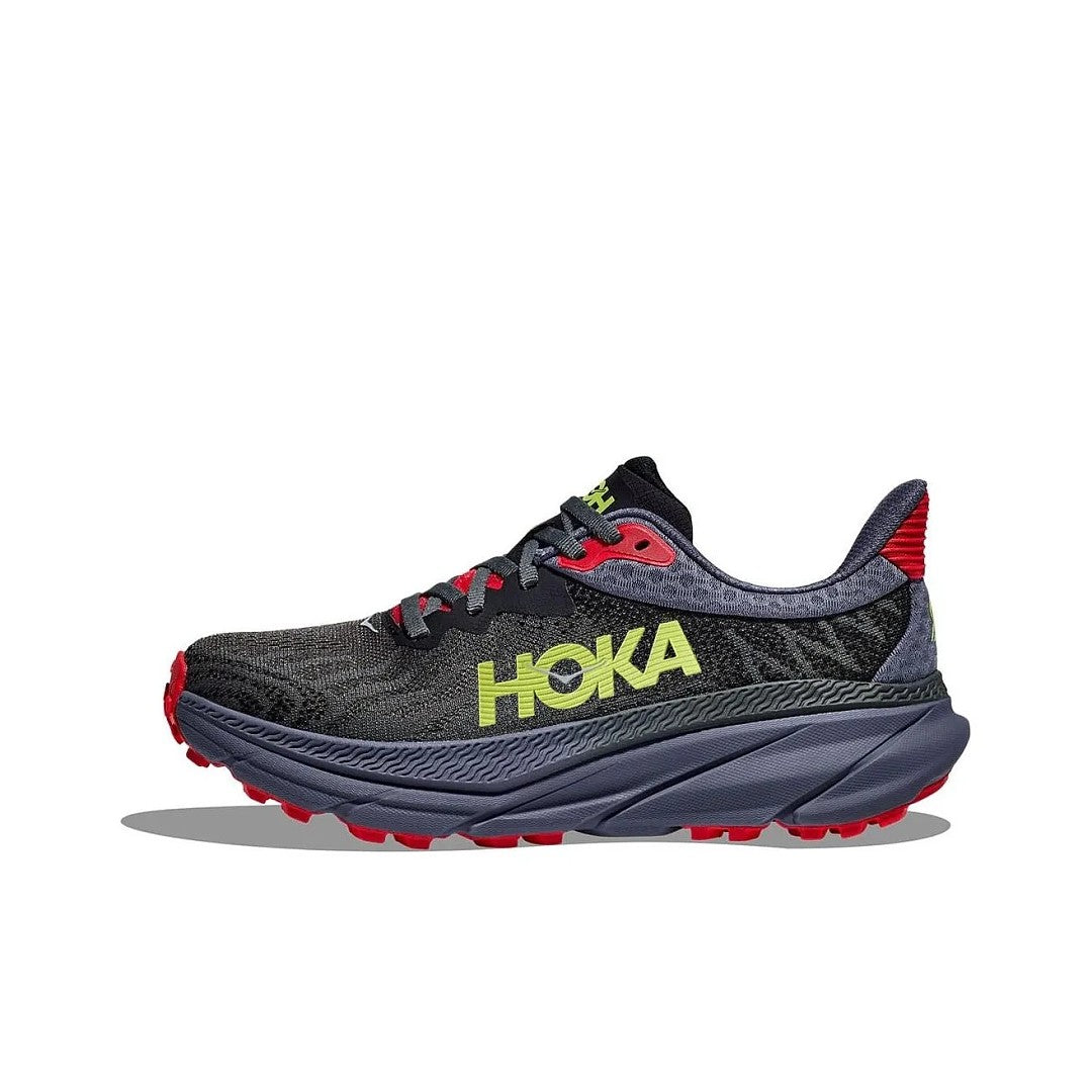 Black, Red & Gray - HOKA Challenger 7 Trail Running Shoes - product image from the listing.