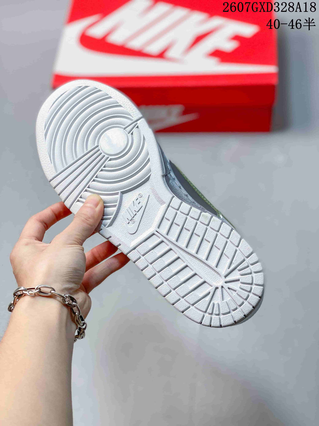Nike Dunk Low Custom Gray Green Graffiti Trainers - product image from the listing.