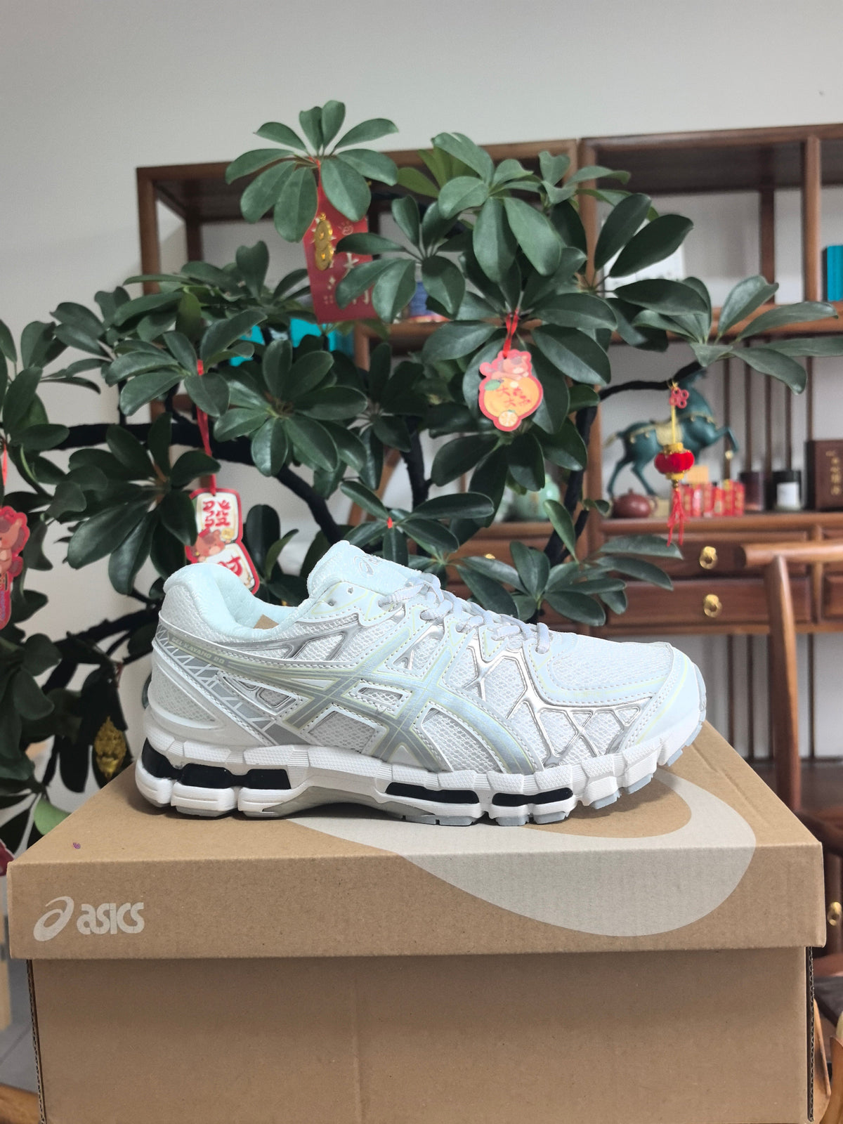 Silver and White ASICS N2 Sneakers - product image from the listing.